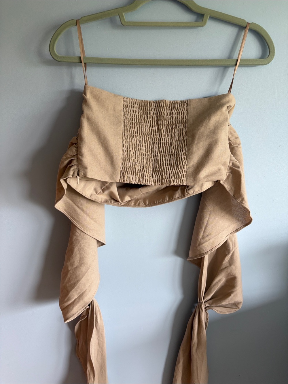 NWT Commense Linen Wrap Top - Picture 8 of 9